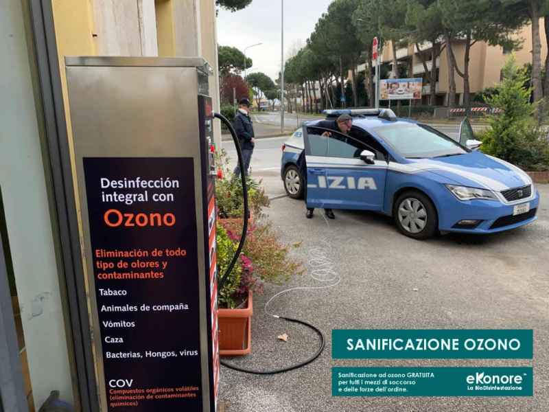 Sanificazione mezzi delle forze dell