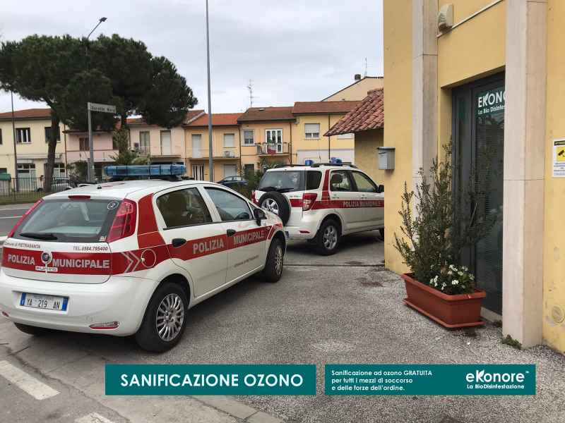 Sanificazione igienizzazione auto polizia