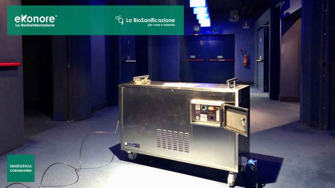 Sanificazione e disinfezione di cinema con ozono