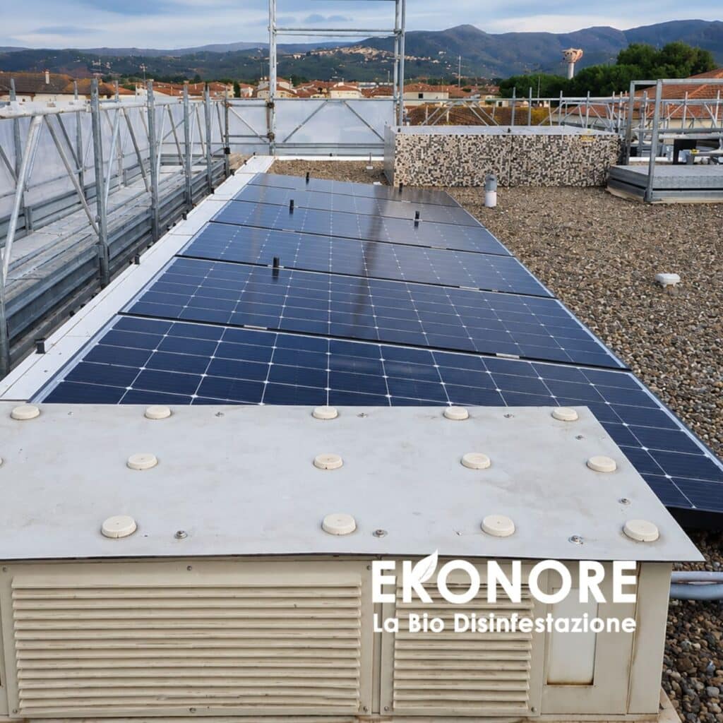 Protezione di un impianto fotovoltaico (3/3) – sistema di allontanamento volatili Ekonore