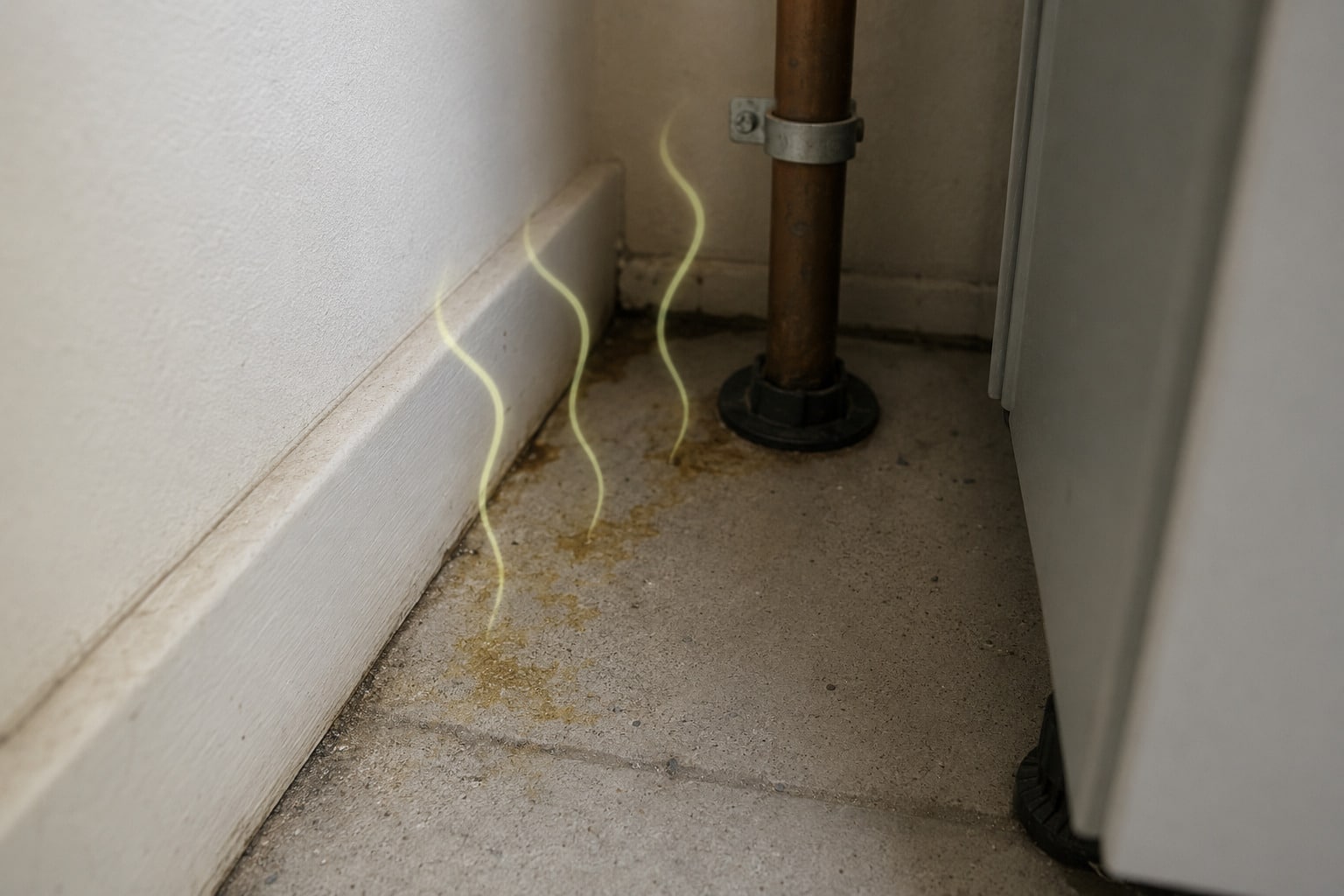 Odore acre causato dalla presenza di roditori
