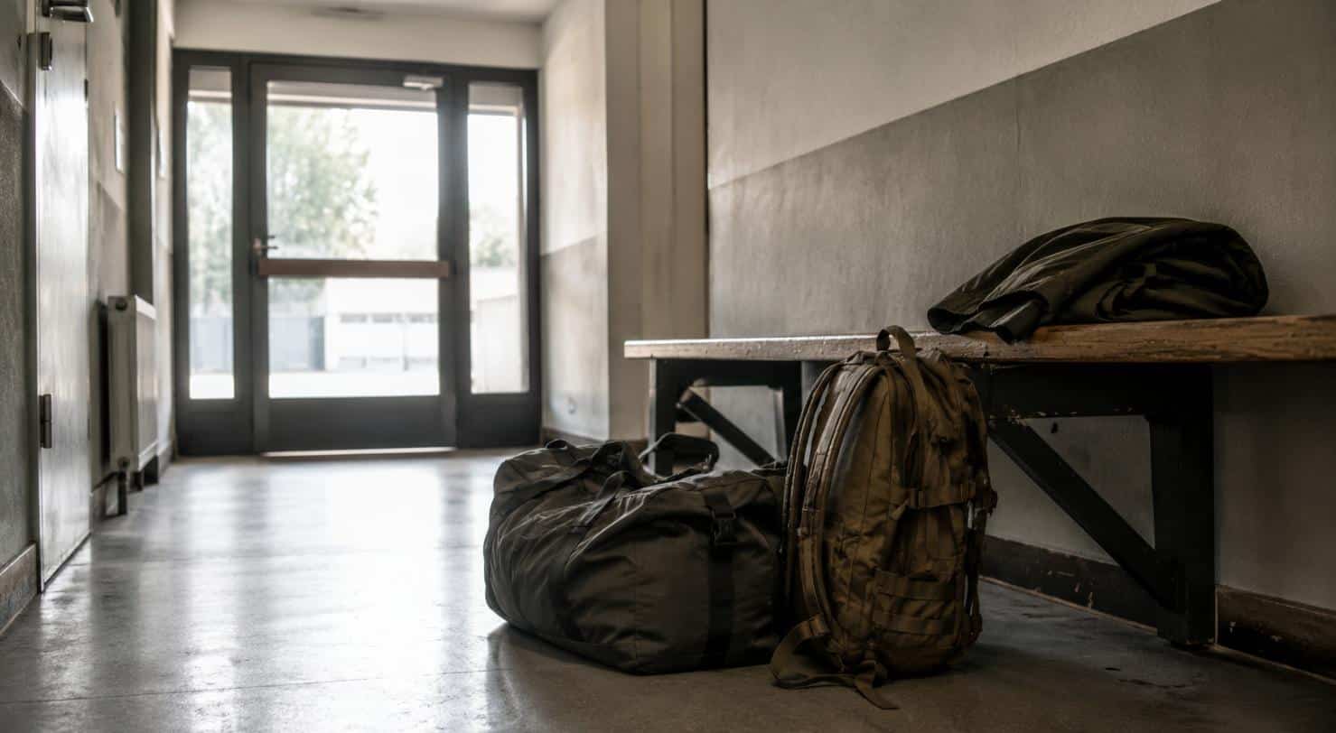 Borsone e zaino al rientro dalla licenza: ogni ricambio di persone riporta dentro tessuti da fuori