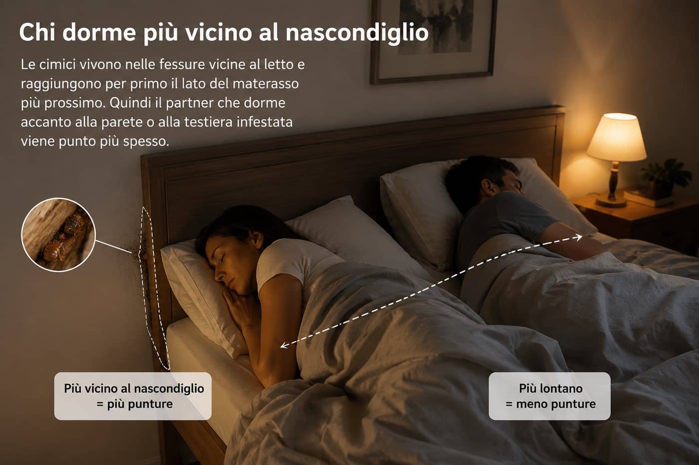 Nascondiglio in una fessura vicino al punto di riposo