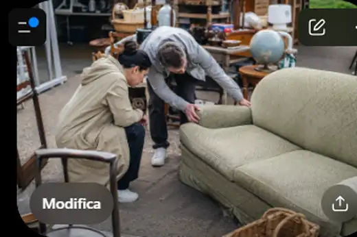 Chiedere la provenienza di un divano usato prima dell'acquisto