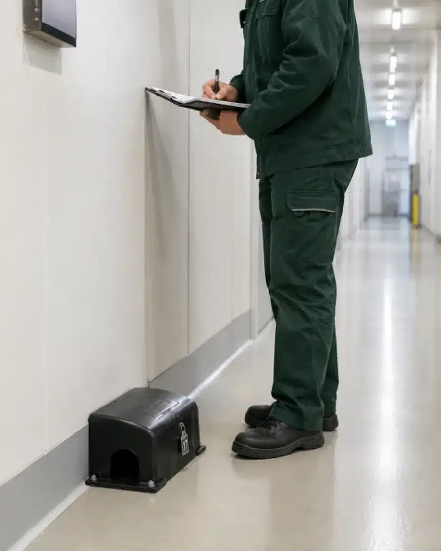 Tecnico specializzato durante un controllo