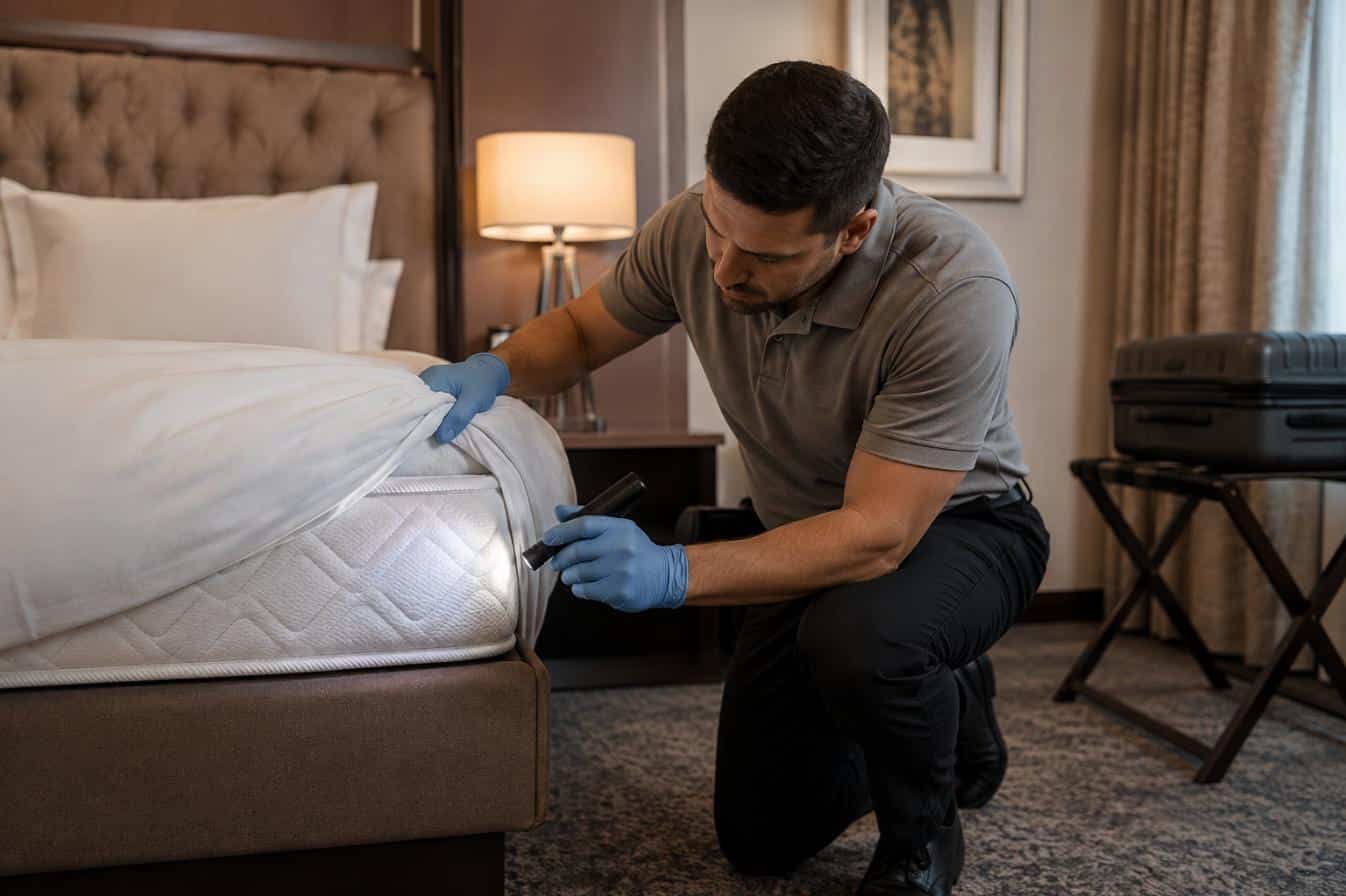 Sopralluogo discreto in camera d’albergo: la prevenzione visibile che evita la recensione negativa