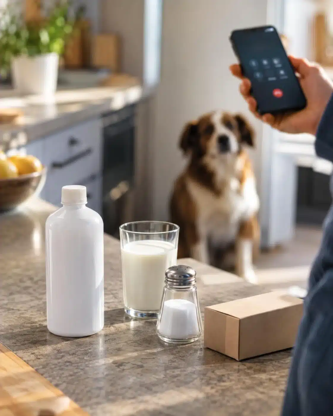 Rimedi casalinghi da non usare se il cane ha mangiato il veleno per topi: latte, sale e acqua ossigenata mentre si chiama il veterinario