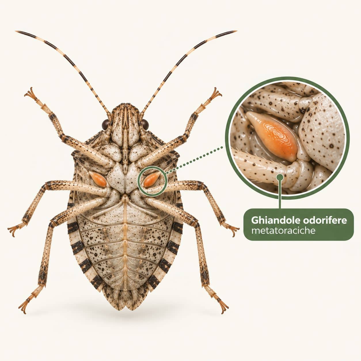 Ghiandole odorifere della cimice asiatica