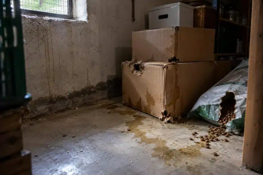 Cantina comune con tracce di topi