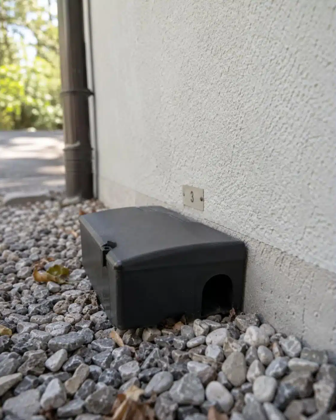 Postazione di monitoraggio numerata lungo il perimetro di un edificio