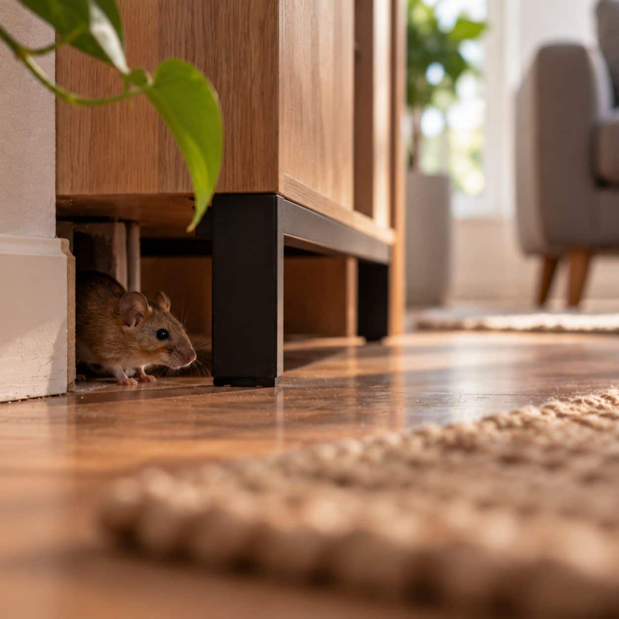 Topo che si introduce in un ambiente domestico